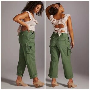 Anthro Pilcro Green Cargo Utility Pants Size 30 EUC